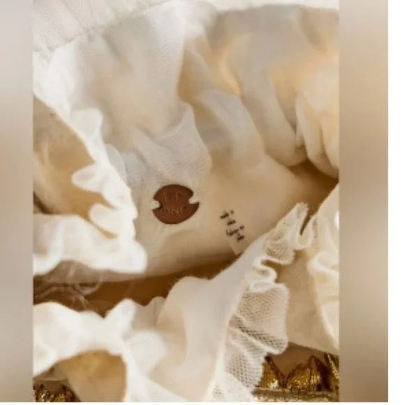 Free People Gold and Cream Embellished Clutch - Picture 5 of 5